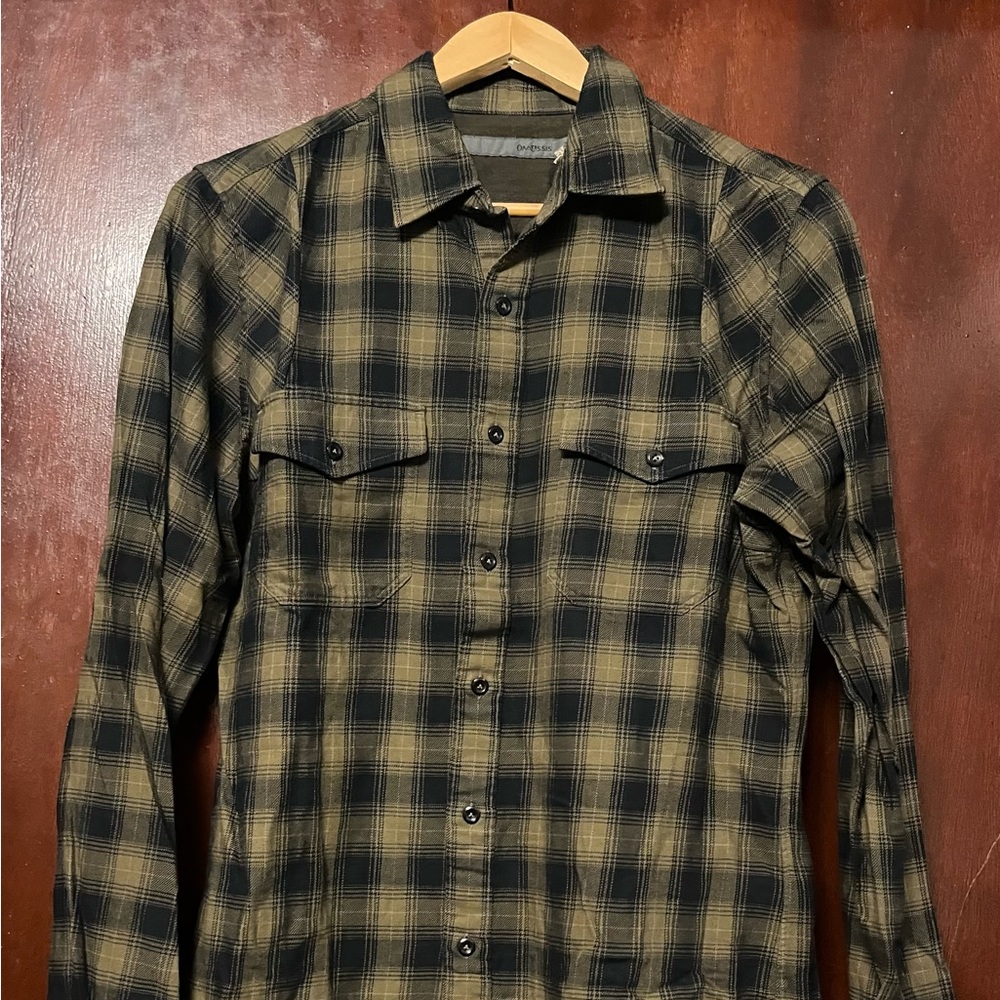 Men’s Onassis Olive Plaid Shirt